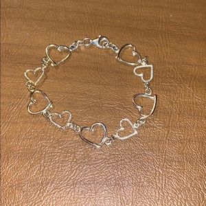 Sterling Silver Heart Bracelet